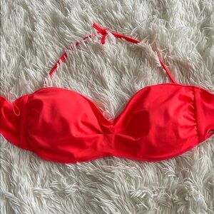 Vibrant neon Red/pink Bikini Top